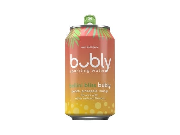 Bubly Non Alcoholic Sparkling Water Bеllini Bliss.
